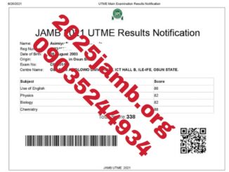 2024 Jamb score 338