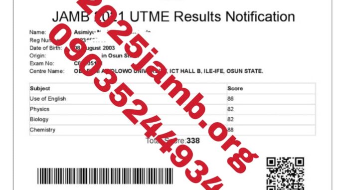 2024 Jamb score 338